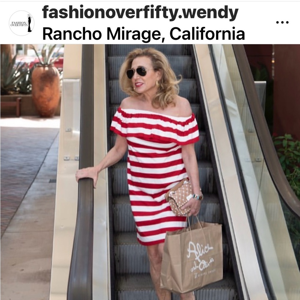 Sport Max red and white striped summer dress